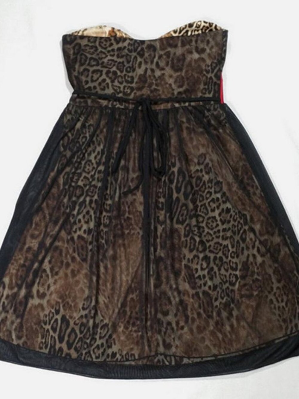 Print Strapless Dress